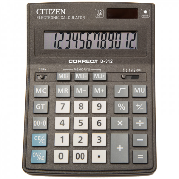 Калькулятор Citizen Correct, D-316, 16-разрядный, черный