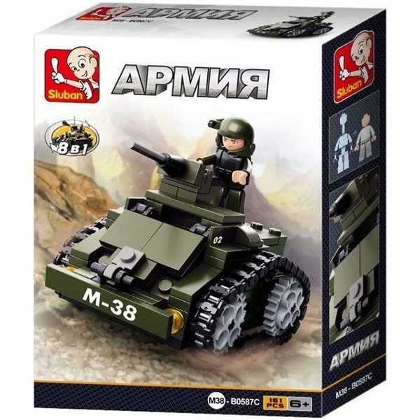 Конструктор Sluban Армия Танк M38-B0587C 151 деталей